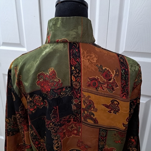 Vintage Marie Michael's Blouse With An Asian Influence Size 14 - Picture 6 of 11